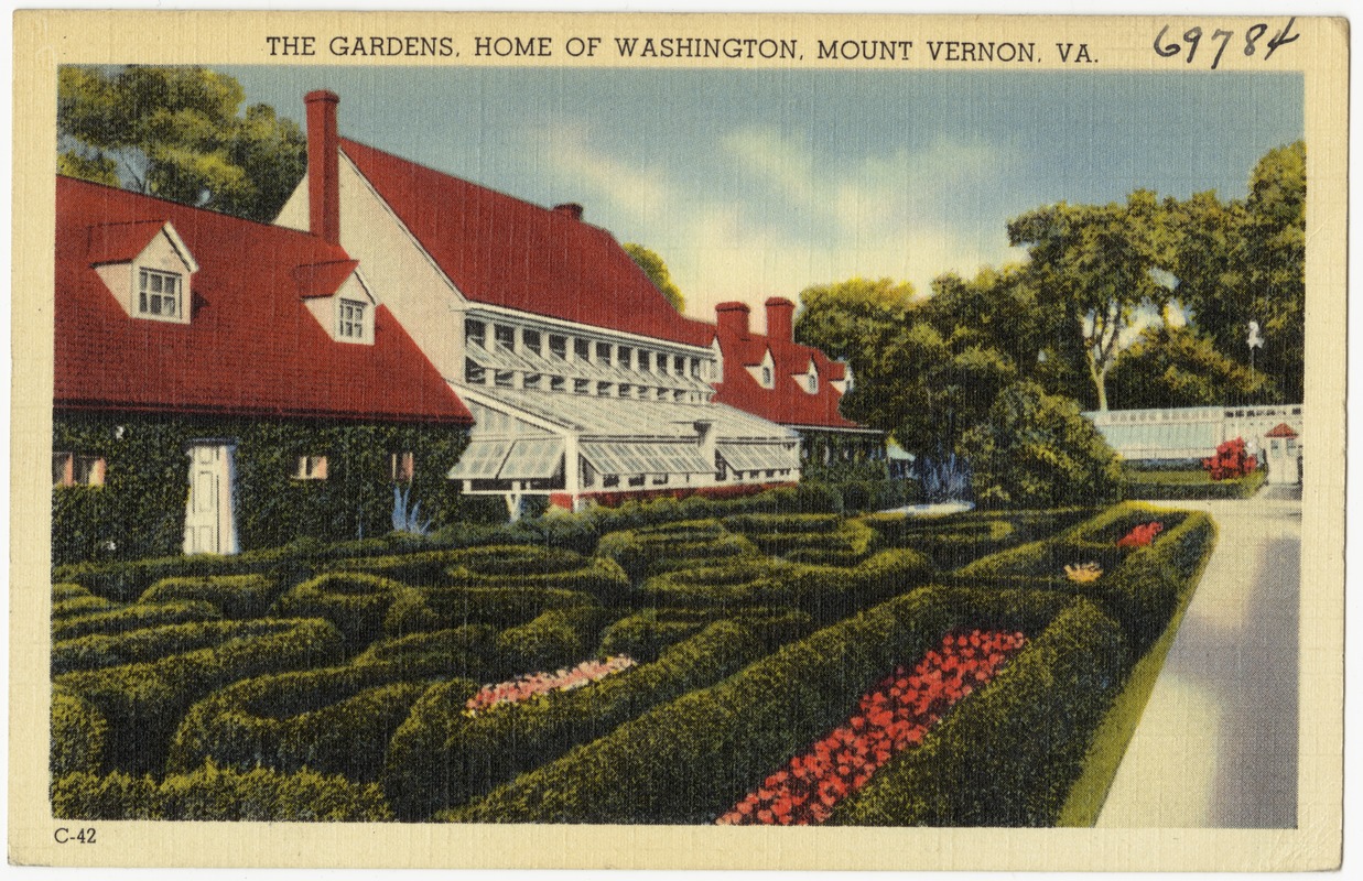 The gardens, Home of Washington, Mount Vernon, VA.