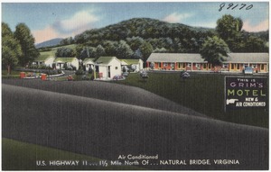 Grim's Motel, U.S. Highway 11... 1 1/2 mile north of... Natural Bridge, Virginia