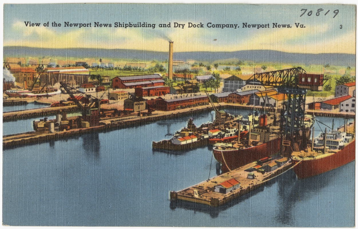 View of the Newport News Shipbuilding and Dry Dock Company, Newport