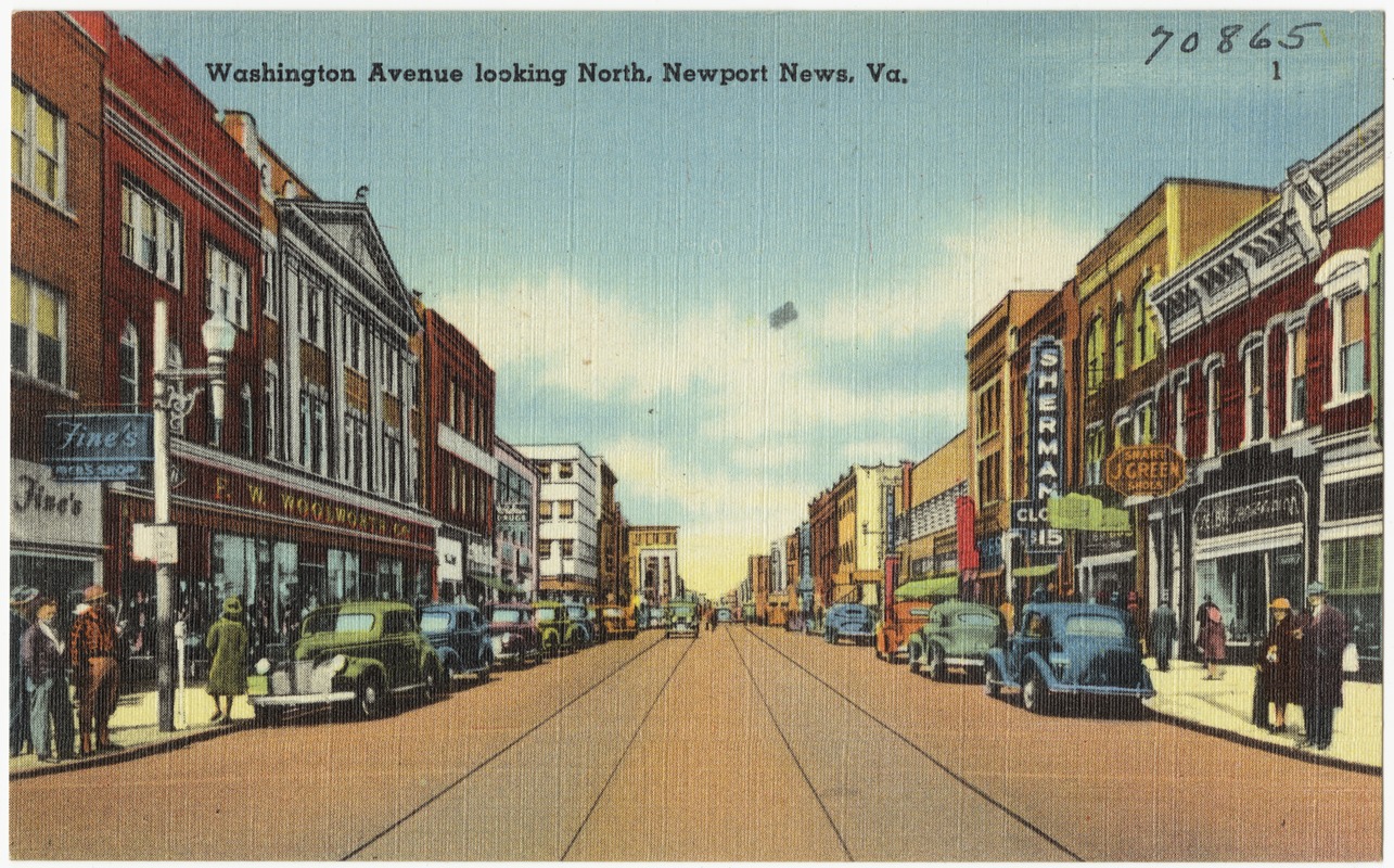 Washington Avenue looking north, Newport News, Va.