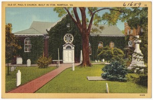 Old St. Paul's Church, built in 1739, Norfolk, VA.