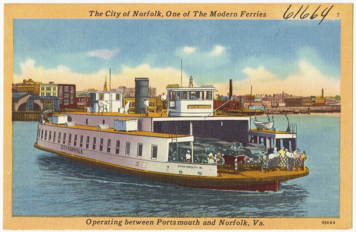 The City of Norfolk, one of the modern ferries operating between Portsmouth and Norfolk, Va.
