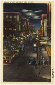 Granby Street, at night, Norfolk, VA.