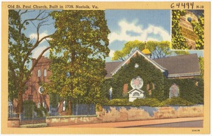 Old St. Paul Church, built in 1739, Norfolk, VA.