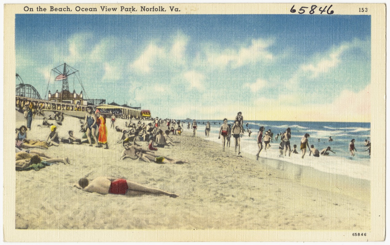 On the beach, Ocean View Park, Norfolk, Va.