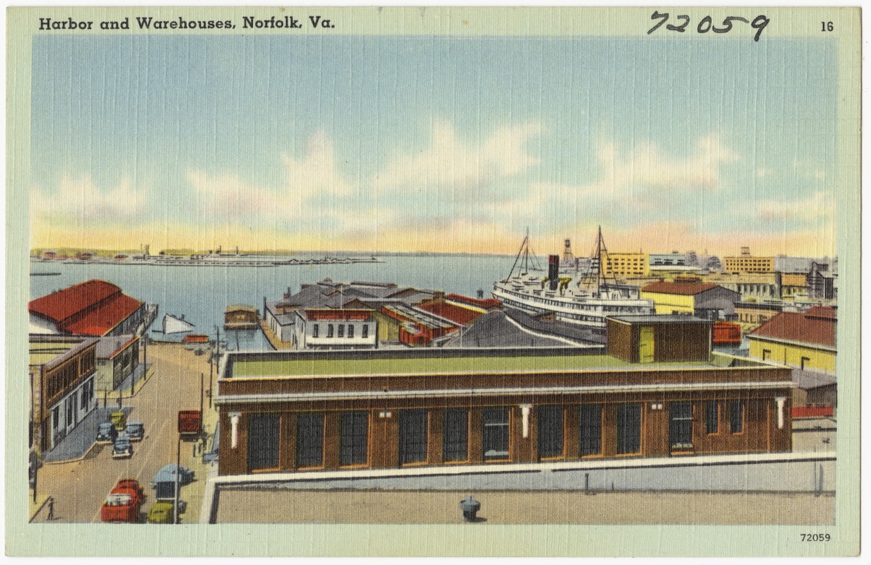 Harbors and warehouses, Norfolk, Va. Digital Commonwealth