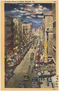 Granby Street, at night, Norfolk, VA.