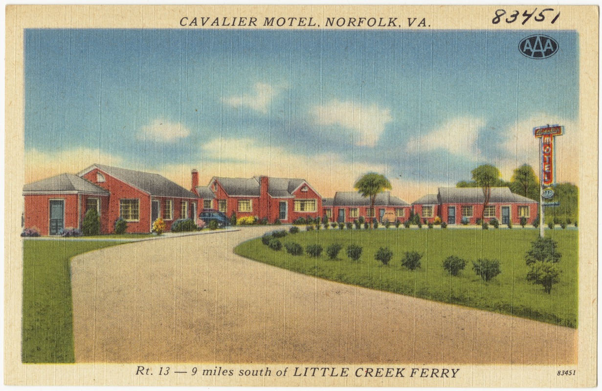 Cavalier Motel, Norfolk, VA., Rt. 13 -- 9 miles south of Little Creek ...