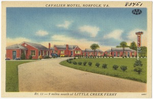 Cavalier Motel, Norfolk, VA., Rt. 13 -- 9 miles south of Little Creek Ferry