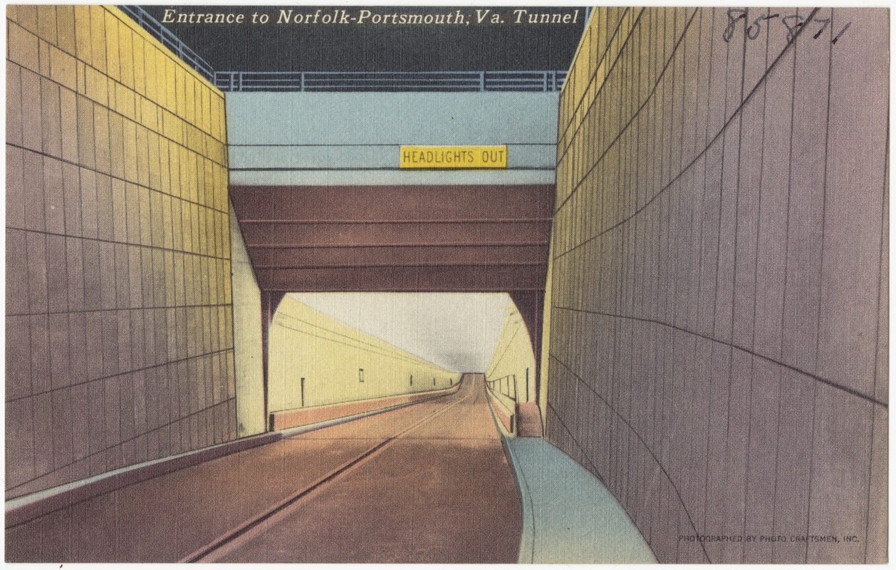 Entrance to Norfolk - Portsmouth, Va. Tunnel