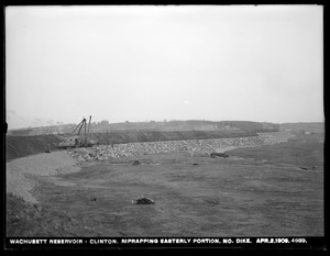 Wachusett Reservoir, North Dike, easterly portion, riprap, Clinton, Mass., Apr. 2, 1903