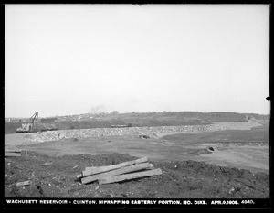 Wachusett Reservoir, North Dike, easterly portion, riprap, Clinton, Mass., Apr. 9, 1903