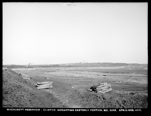 Wachusett Reservoir, North Dike, easterly portion, riprap, Clinton, Mass., Apr. 9, 1903