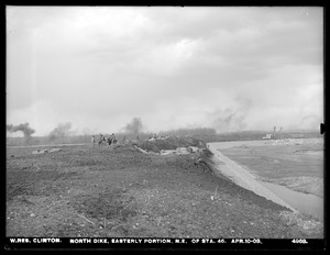 Wachusett Reservoir, North Dike, easterly portion, northeast of station 46, Clinton, Mass., Apr. 10, 1903