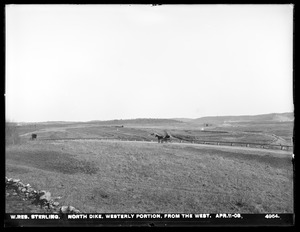 Wachusett Reservoir, North Dike, westerly portion, from the west, Sterling, Mass., Apr. 11, 1903
