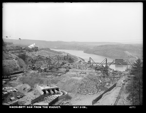 Wachusett Dam, from the viaduct, Clinton, Mass., May 2, 1902