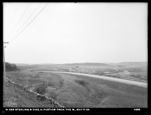 Wachusett Reservoir, North Dike, westerly portion, from the west, Sterling, Mass., May 11, 1903