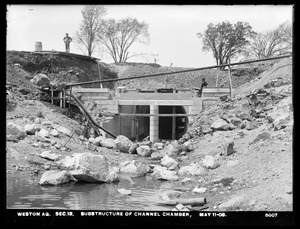 Weston Aqueduct, Section 13, substructure of Channel Chamber, Weston, Mass., May 11, 1903