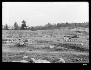 Weston Aqueduct, Weston Reservoir, Section 2, general view looking easterly, showing progress at dam, Weston, Mass., May 13, 1903
