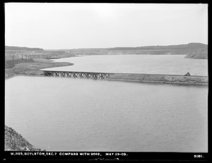Wachusett Reservoir, Section 7, looking southwesterly (compare with No. 3592), Boylston, Mass., May 29, 1903