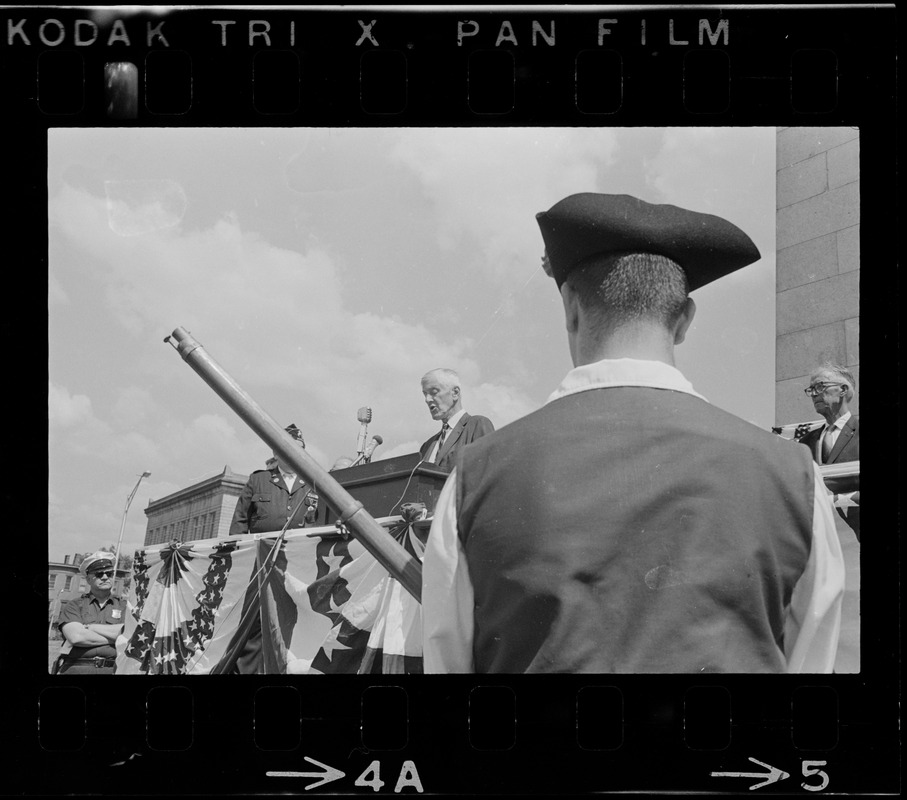 Senator Leverett Saltonstall speaking at Bunker Hill Day Digital