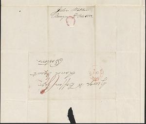 John Webber to George Coffin, 2 October 1832