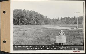 Barre Wool Combing Co., lagoon near outlet, Barre, Mass., 9:55 AM, Jun. 3, 1935