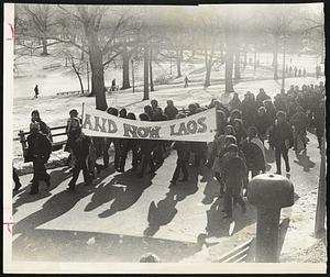 The "People" March Demonstrators Anti-War Boston.