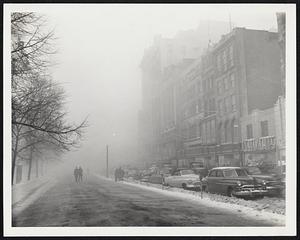 The fog in Tremont St view to Park