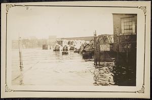 Flooded mill yard Nashua River Paper Co.