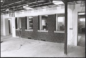 Lawrence Library addition under construction (interior)