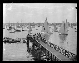 Yachts fill Marblehead Harbor