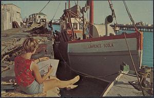 Artist at work, Provincetown, Cape Cod, Mass.
