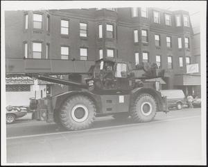 Construction vehicle on the street
