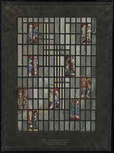 Design for side window in south wall, Chapel of Saint Charles Convent, Pittsfield, Massachusetts