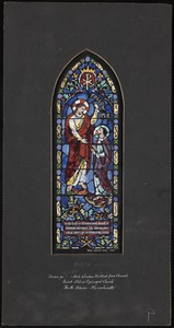 Design for west aisle window fifth from chancel, Saint John's Episcopal Church, North Adams, Massachusetts