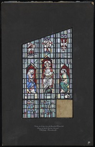 Design for window opposite chancel at entrance end, Chapel of Saint Charles' Convent, Pittsfield, Massachusetts