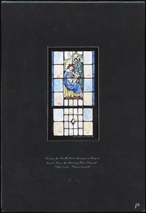 Design for south aisle window in chapel, Saint Mary the Morning Star Convent, Pittsfield, Massachusetts, 2-S
