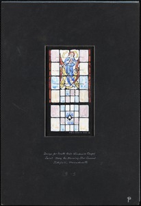 Design for south aisle window in chapel, Saint Mary the Morning Star Convent, Pittsfield, Massachusetts, 4-S