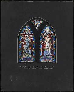 Design for south aisle window third from chancel, Church of the Good Shepherd, Reading, Mass.