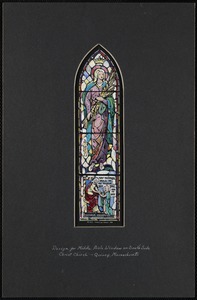 Thy people shall be my people and thy son my God. Design for middle aisle window on the south side, Christ Church, Quincy, Massachusetts