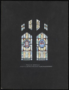 Tower window, First Congregational Church, W. Medford