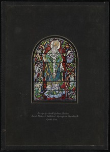Design for south galley window, Saint Michael's Cathedral, Springfield, Massachusetts. Epistle side