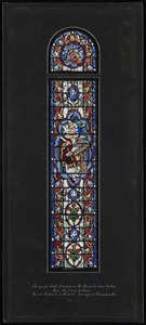 Design for west window on the stairs to choir gallery near the front vestibule, Saint Michael's Cathedral, Springfield, Massachusetts. C1