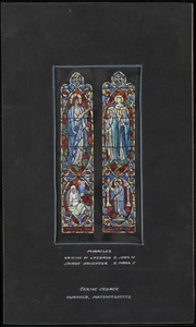 Miracles, raising of Lazarus, S. John 11, Jairus' daugher, S. Mark 5, Christ Church, Swansea, Massachusetts