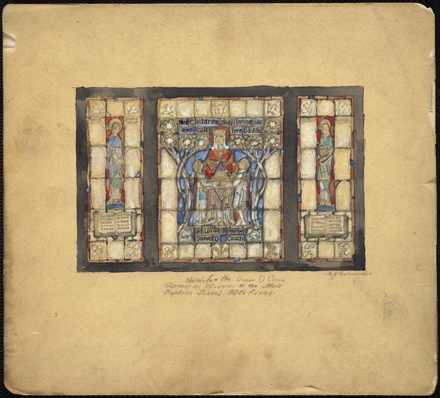 Sketch from the Donna D. Couch memorial window, in the Mark Hopkins School, North Adams