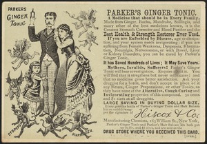 Parker's Ginger Tonic. A medicine that should be in every family.