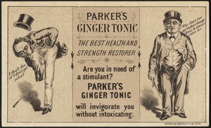 Parker's Ginger Tonic - the best health and strength restorer.