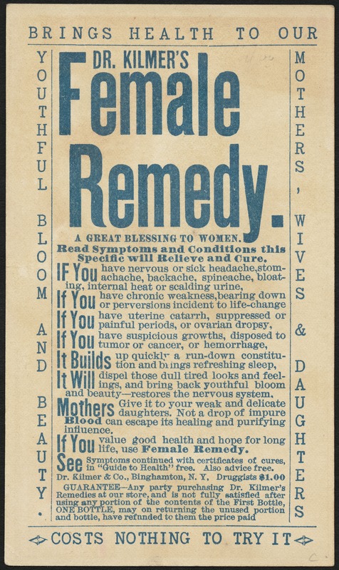 Dr. Kilmer's Female Remedy.
