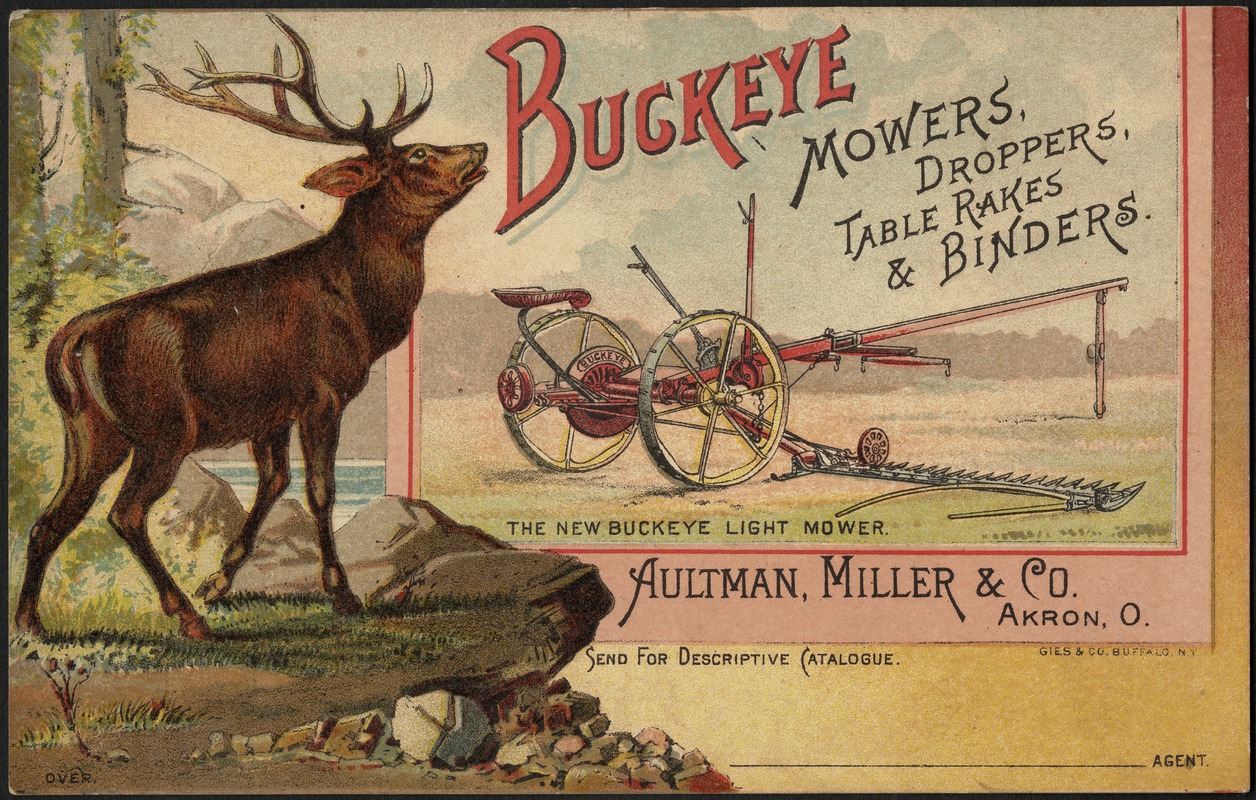 Buckeye mowers, droppers, table-rakes & binders.